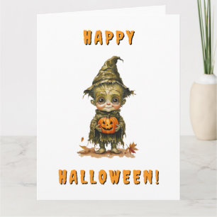 Carte de voeux pliée pour Halloween