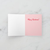 Carte de vœux pliée pour joyeux Noël avec un cocho (Intérieur)