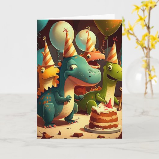 Carte de voeux pliée pour la fête d'anniversaire d (Fleur jaune)