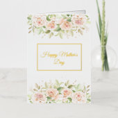 Carte de voeux pliée pour la fête des mères (Recto)