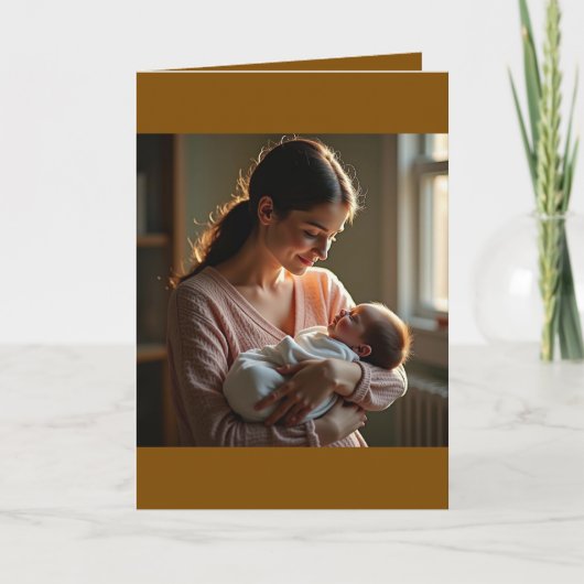 Carte de vœux pliée pour la fête des Mères (Devant)