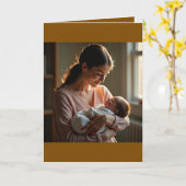 Carte de vœux pliée pour la fête des Mères (Fleur jaune)