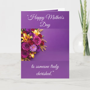 Carte de vœux pliée pour la fête des mères
