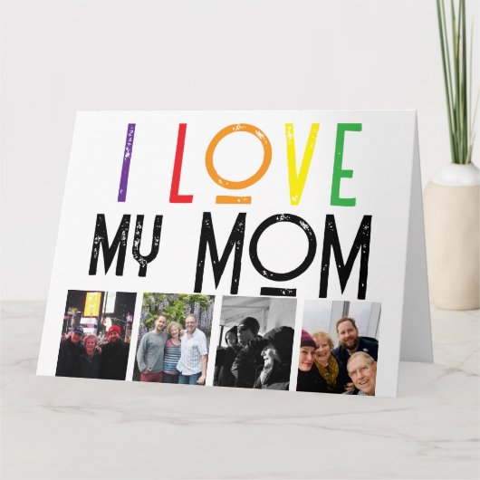 Carte de vœux pliée pour la fête des mères (Devant)