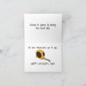 Carte de vœux pliée pour la fête des pères avec ou (Intérieur)