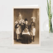 Carte de voeux pliée pour la fête du costume vinta (Devant)