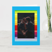 Carte de vœux pliée pour la fierté des couples gay