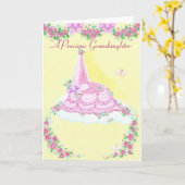 Carte de voeux pliée pour la naissance de la petit (Fleur jaune)