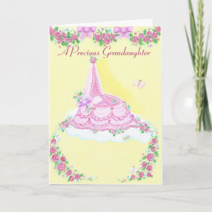 Carte de voeux pliée pour la naissance de la petit