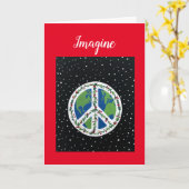 Carte de voeux pliée pour la paix (Fleur jaune)