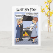 Carte de voeux pliée pour la résolution du Nouvel  (Fleur jaune)