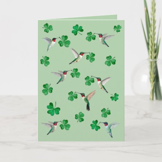 Carte de vœux pliée pour la Saint-Patrick (Devant)