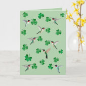 Carte de vœux pliée pour la Saint-Patrick (Fleur jaune)
