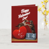 Carte de vœux pliée pour la Saint-Valentin avec un (Fleur jaune)