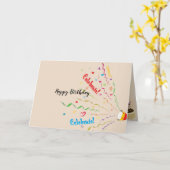 Carte de voeux pliée pour l'anniversaire. (Fleur jaune)