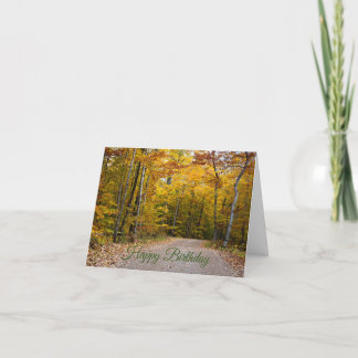 Carte de voeux pliée pour l'anniversaire d'automne