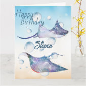 Carte de vœux pliée pour l'anniversaire de Mata ra (Fleur jaune)