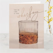 Carte de voeux pliée pour l'anniversaire de whisky (Fleur jaune)