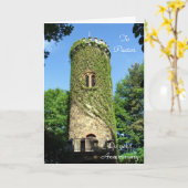 Carte de vœux pliée pour l'anniversaire du pasteur (Fleur jaune)