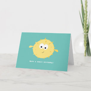 Carte de voeux pliée pour l'anniversaire du poisso