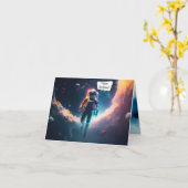 Carte de vœux pliée pour l'anniversaire d'un astro (Fleur jaune)