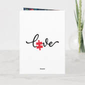 Carte de voeux pliée pour l'autisme (Dos)