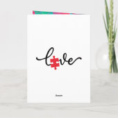 Carte de voeux pliée pour l'autisme (Dos)