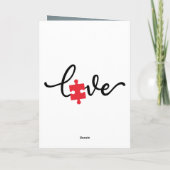 Carte de voeux pliée pour l'autisme (Dos)