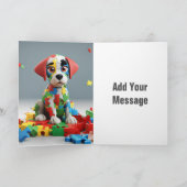 Carte de voeux pliée pour l'autisme (Intérieur)