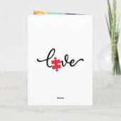 Carte de voeux pliée pour l'autisme (Dos)