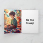 Carte de voeux pliée pour l'autisme (Intérieur)