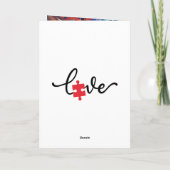 Carte de voeux pliée pour l'autisme (Dos)