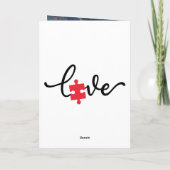 Carte de voeux pliée pour l'autisme (Dos)