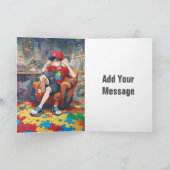Carte de voeux pliée pour l'autisme (Intérieur)