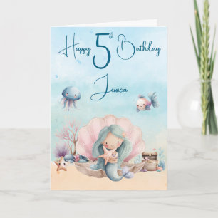 Carte de vœux pliée pour le 5ème anniversaire de l