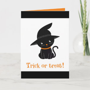 Carte de voeux pliée pour le chaton