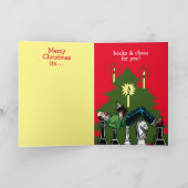 Carte de vœux pliée pour le jeu d'échecs de Noël (Intérieur)