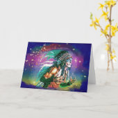 Carte de voeux pliée pour les amérindiens de toute (Fleur jaune)