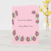 Carte de vœux pliée pour les grand-mères / Fête de (Fleur jaune)