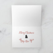 Carte de vœux pliée pour Noël avec singe (Intérieur)