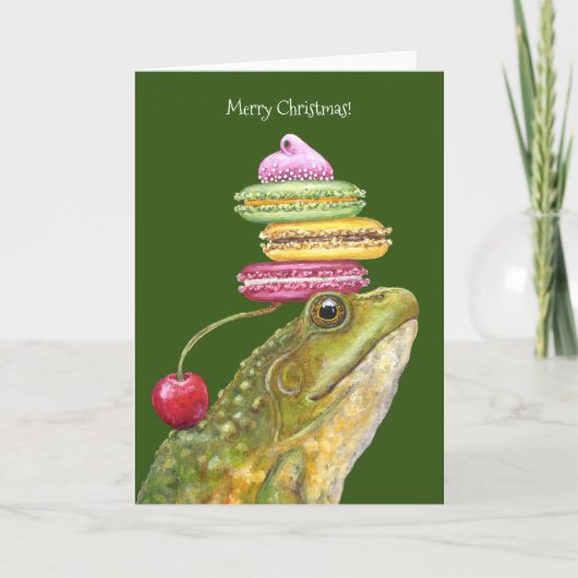 Carte de voeux pliée pour Noël Bullfrog (Devant)