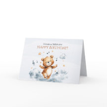 Carte de vœux pliée pour un joyeux anniversaire Be