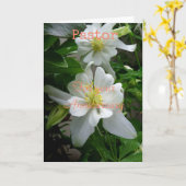 Carte de vœux pliée pour votre anniversaire de pas (Fleur jaune)