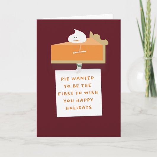 Carte de vœux pliée Pumpkin Pie Guy (Devant)