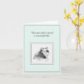 Carte de voeux pliée Raga Muffin Chat Sympathie (Fleur jaune)