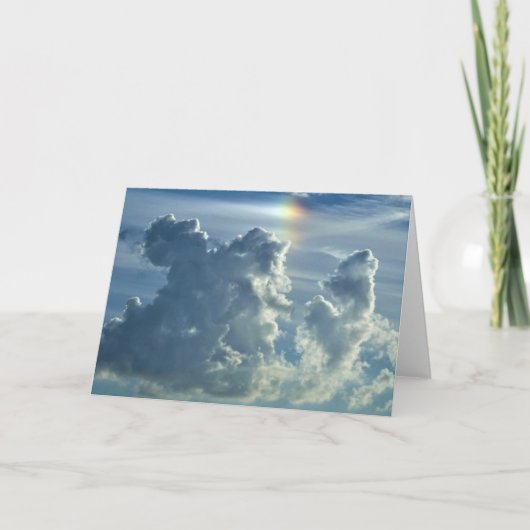 Carte de voeux pliée Rainbow Clouds (Devant)