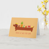 Carte de vœux pliée "Remets-toi très vite" (Fleur jaune)