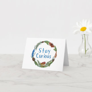 Carte de vœux pliée Restez curieux