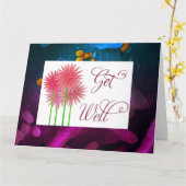 Carte de vœux pliée "Rétablissez-vous" (Fleur jaune)