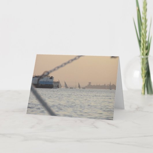 Carte de voeux pliée River Nile Sunset (Devant)